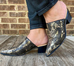 Clint Embossed Snake Mule