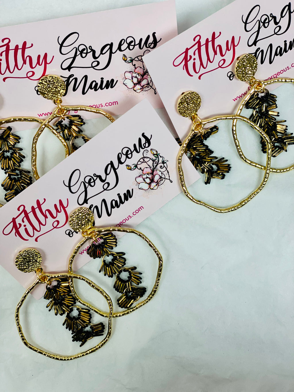 Chain Tassel Hoops