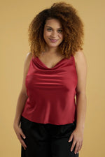 Satin Cowl Neck Cami - Plus Size