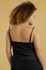 Satin Cowl Neck Cami - Plus Size
