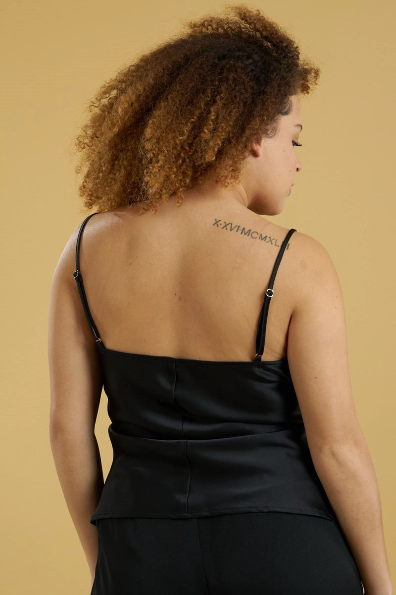 Satin Cowl Neck Cami - Plus Size