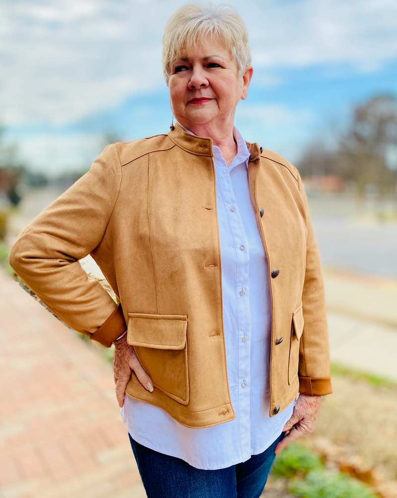 Faux Suede Jacket
