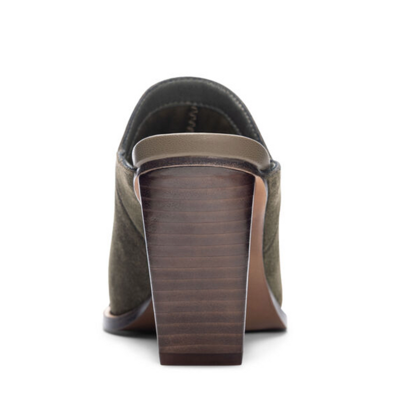 Crinkle Olive Mule