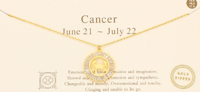 CZ Zodiac Sign Necklace