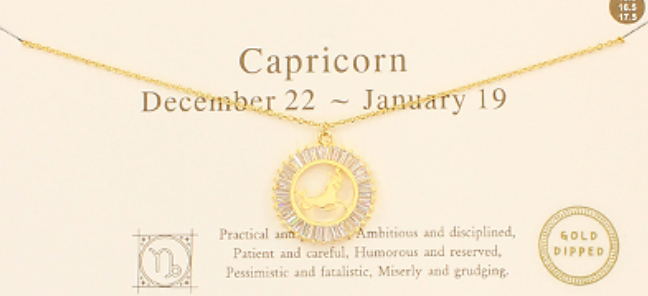CZ Zodiac Sign Necklace
