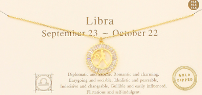 CZ Zodiac Sign Necklace