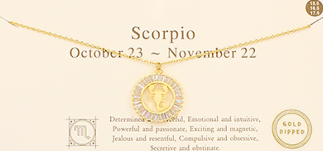 CZ Zodiac Sign Necklace