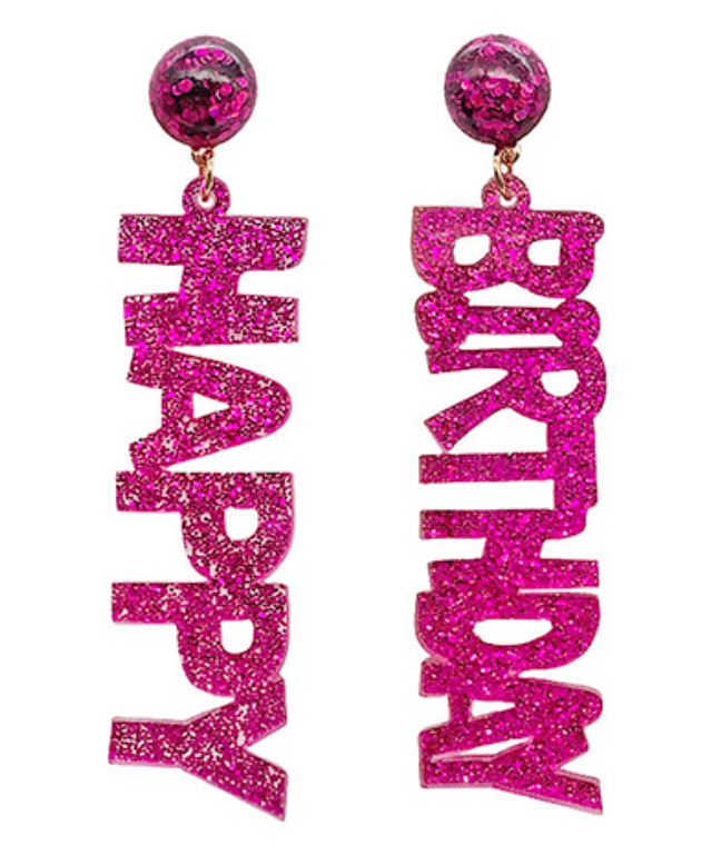 Happy Birthday Earrings