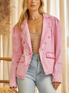 Perfectly Pink Denim Blazer
