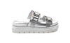 BAHA Silver Metallic Leather - Sandals