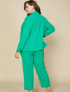 Gorgeous in Green Blazer-Plus Size