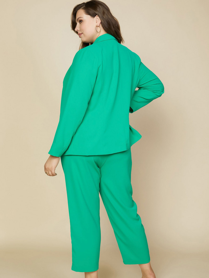 Gorgeous in Green Blazer-Plus Size