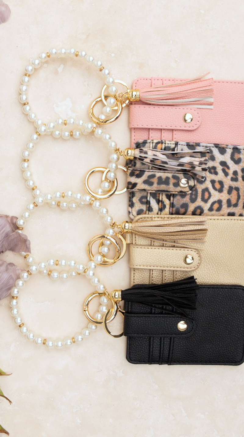 "Pretty With Pearls" Key Ring Wallet