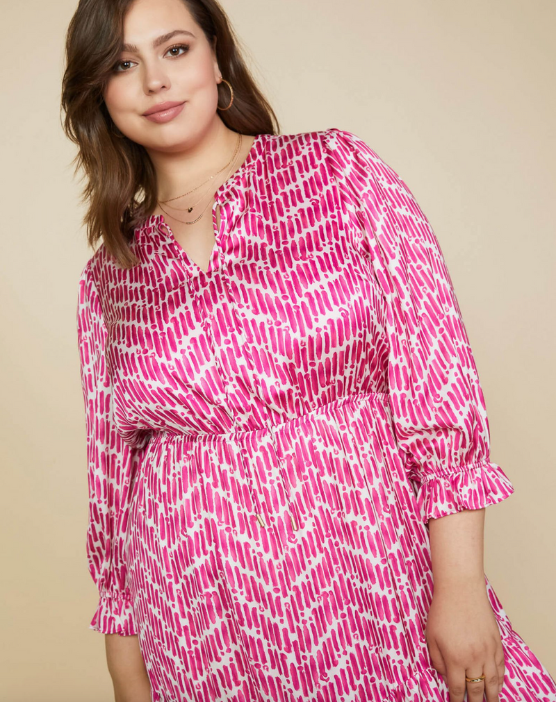 Powerful in Pink Dress - Plus Size