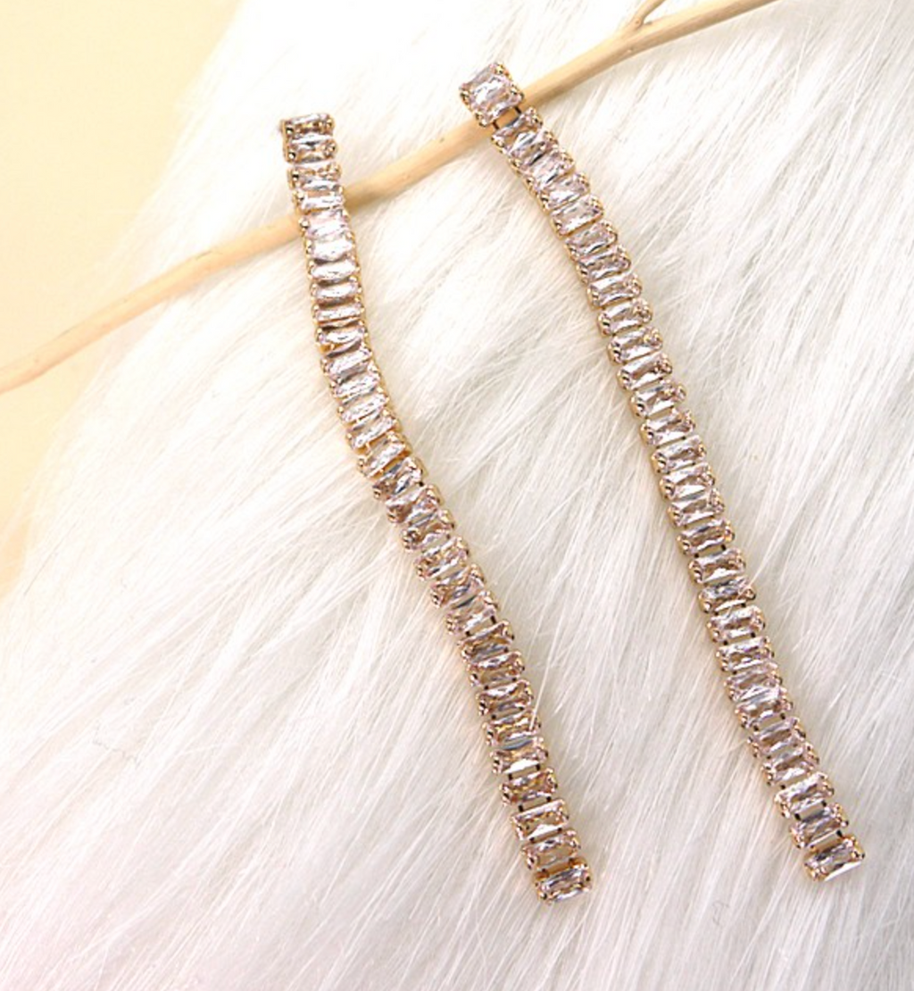 Baguette Linear Earrings