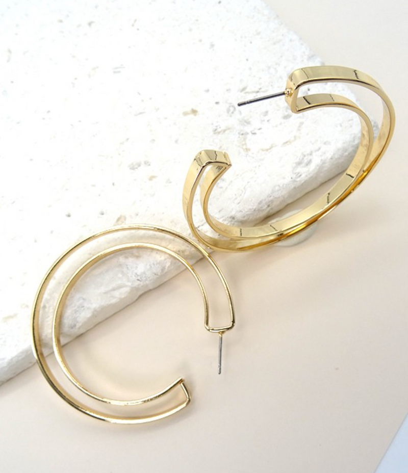 Sleek Cut-out Hoops
