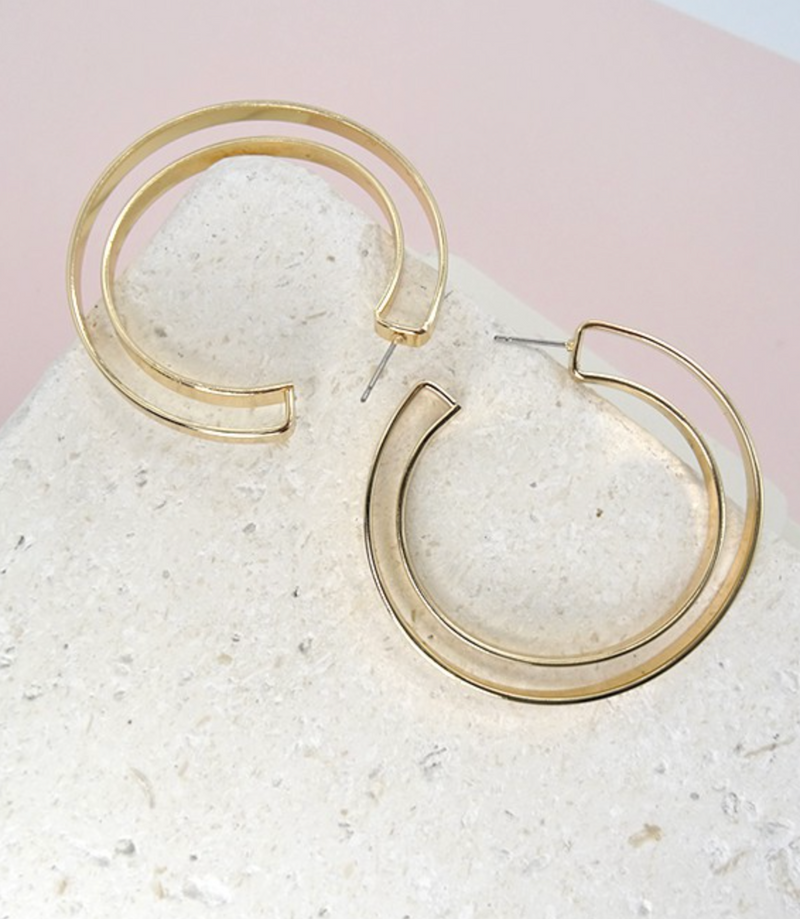 Sleek Cut-out Hoops