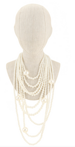 Chunky Long Pearl Necklace