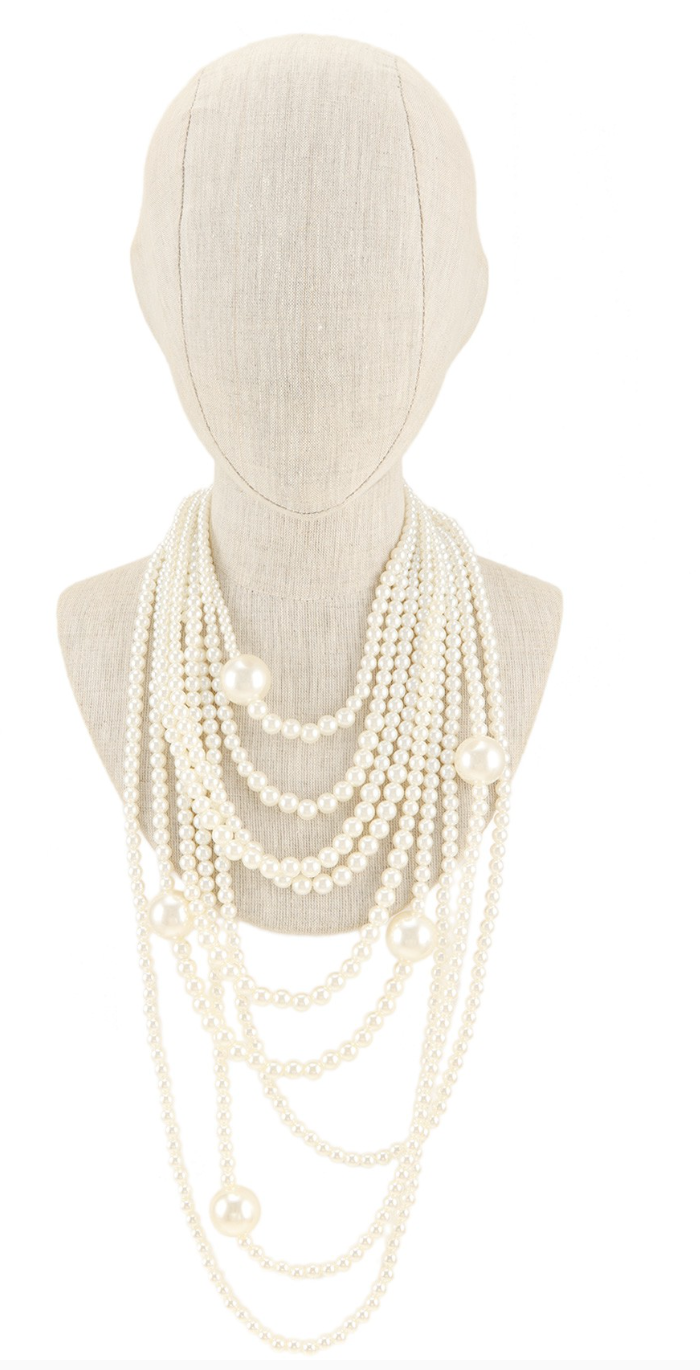 Chunky Long Pearl Necklace