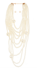 Chunky Long Pearl Necklace