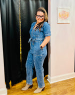 Denim Drip Jumpsuit