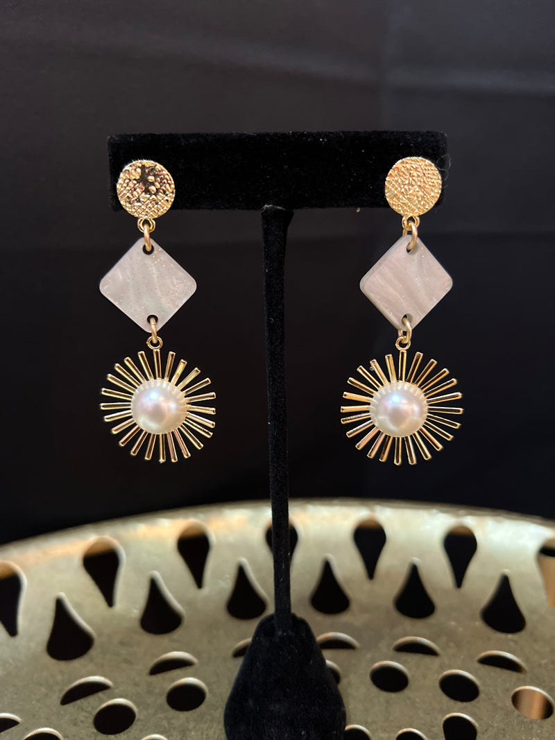Starburst Acrylic Earrings