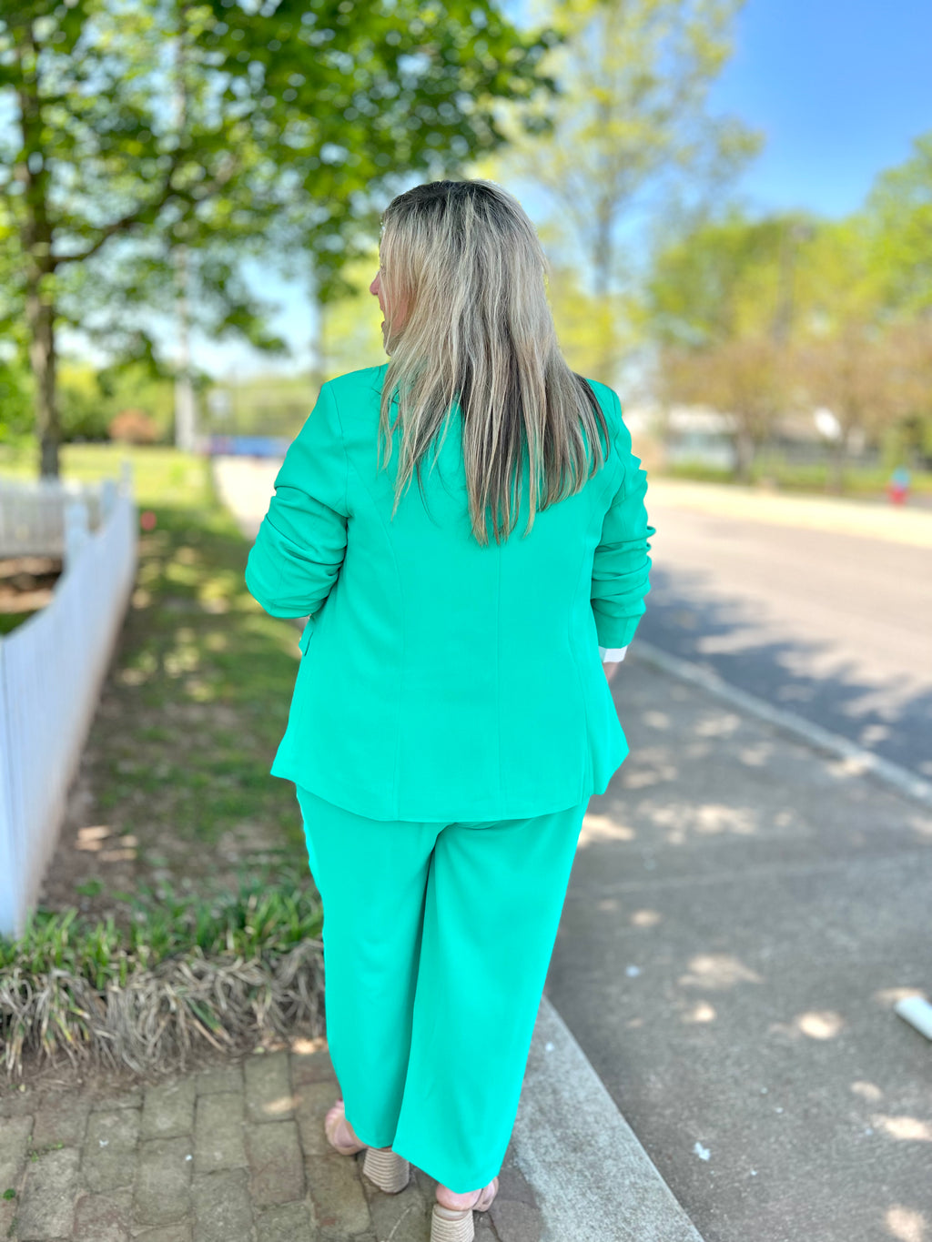 Gorgeous in Green Blazer-Plus Size