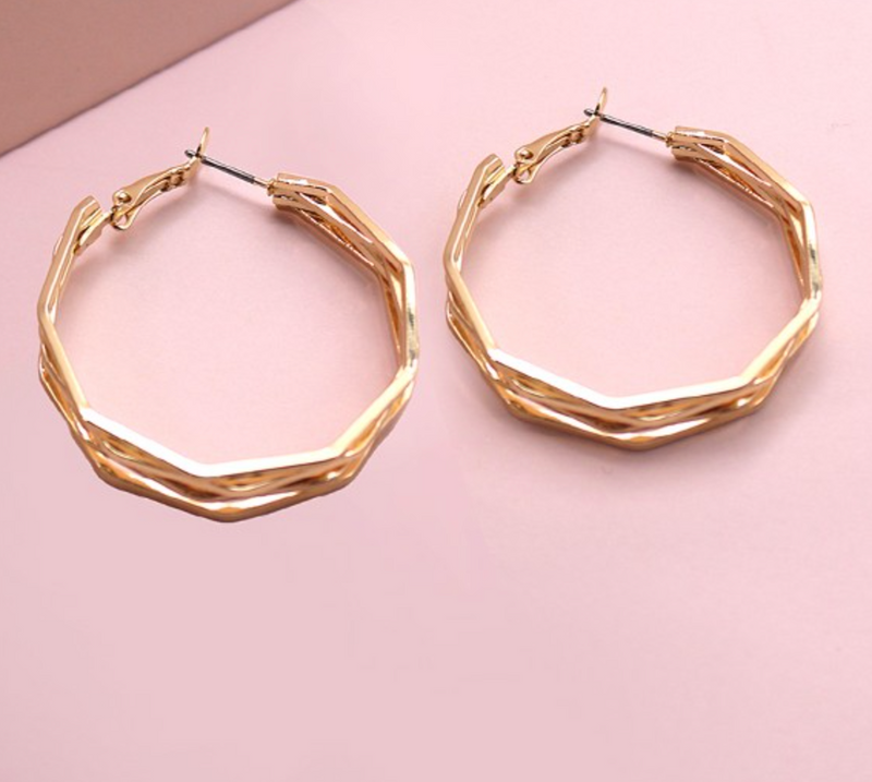 Octagon Wire Earrings