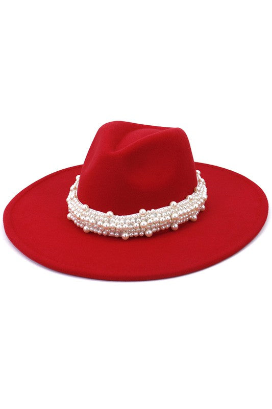 Pearl Accent Panama Hat